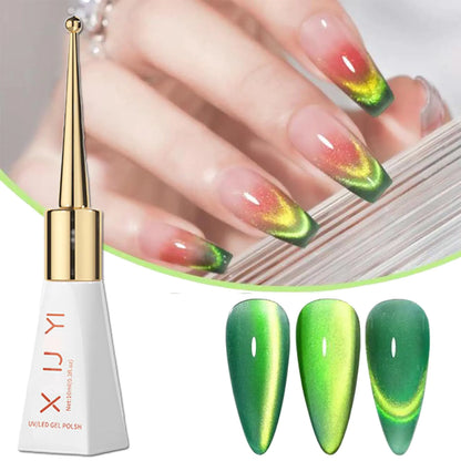 ASMAYSA Neon Green Cat Eye Magnetic Gel Polish