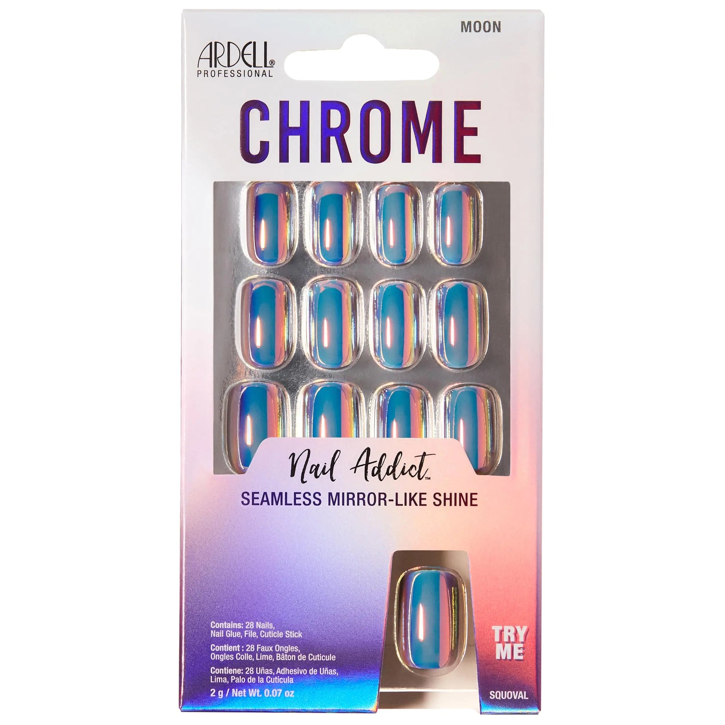 Ardell Nail Addict Chrome Moon Press-On Nails