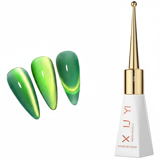 Green Cat Eye Gel Polish - No Hand