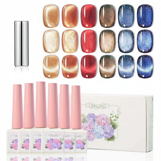Imagen profesional del kit ADHERE Cat Eye Gel Polish