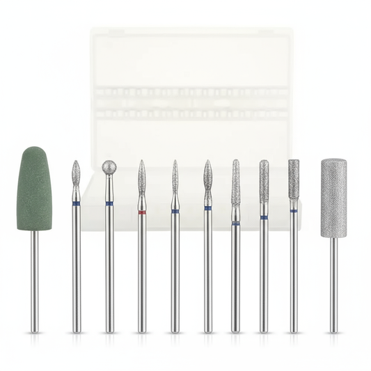 Imagen profesional del set de brocas para uñas