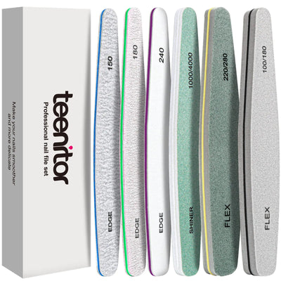 Teenitor 6pcs Nail File & Buffer Set