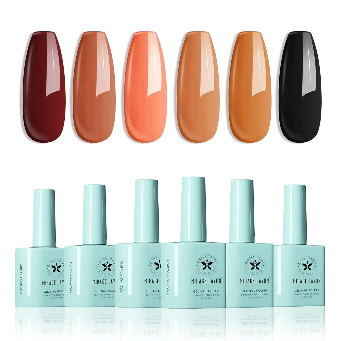 Fall Gel Nail Polish Kit with UV Light